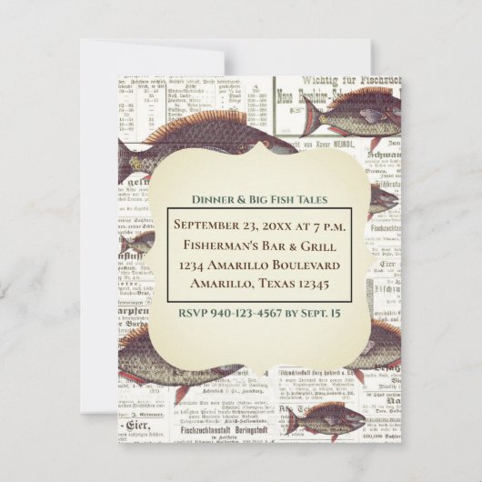 50e verjaardag  Duitse krant Vis Kaart (Achterkant)