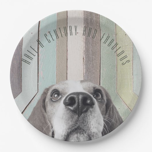 50e verjaardag een halve eeuw en fantastisch papieren bordje (Voorkant)