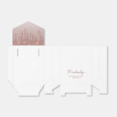 50e verjaardag Elegant Roos Gold Glitter Drip Bedankdoosjes (Uitgevouwen)