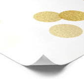 50e verjaardag Faux Gold Foil Glitter Lichten Poster (Hoek)