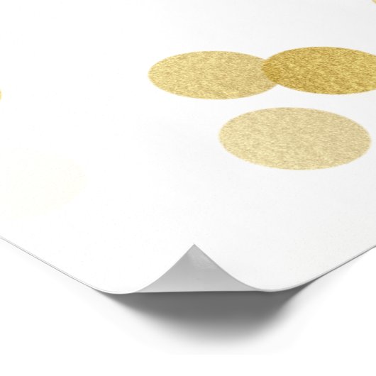 50e verjaardag Faux Gold Foil Glitter Lichten Poster (Hoek)