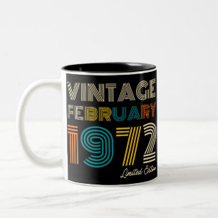 50e verjaardag februari 1972 tweekleurige koffiemok
