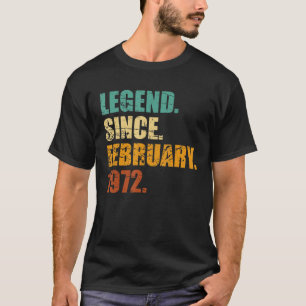 50e verjaardag februari geboren 50 jaar leggende s t-shirt