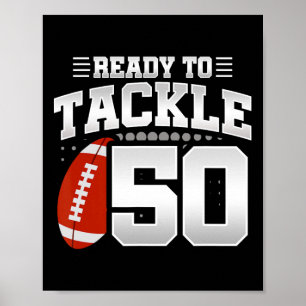 50e Verjaardag - Football Verjaardagsfeest - 50e B Poster