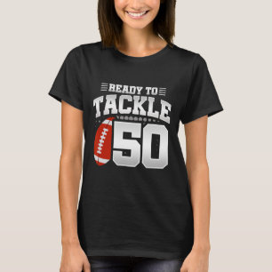 50e Verjaardag - Football Verjaardagsfeest - 50e B T-shirt