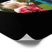 50e verjaardag Foto Collage Black White Poster (Hoek)