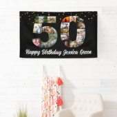 50e verjaardag Foto Collage event party Spandoek (Insitu)