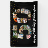 50e verjaardag Foto Collage event party Spandoek (Verticaal)