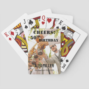 50e verjaardag Foto-herinnering Proost Pokerkaarten
