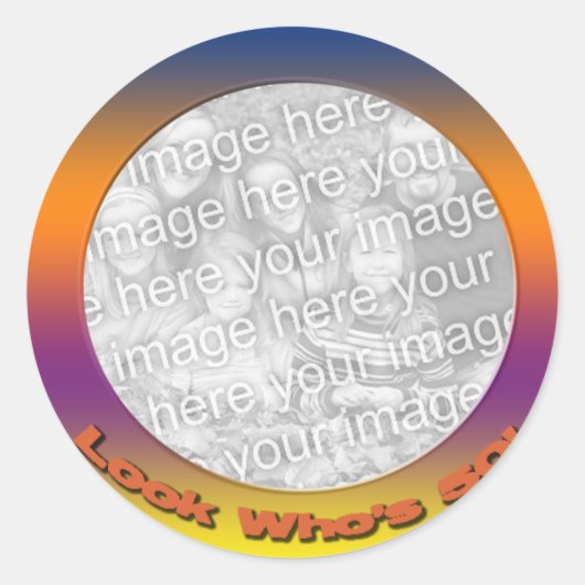50e Verjaardag Foto Stickers (Voorkant)