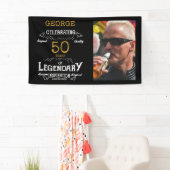 50e verjaardag foto template Legendary Spandoek (Insitu)