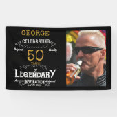 50e verjaardag foto template Legendary Spandoek (Horizontaal)