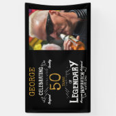 50e verjaardag foto template Legendary Spandoek (Verticaal)