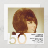 50e verjaardag foto uitnodiging - 5.25 x 5.25 (Voorkant / Achterkant)