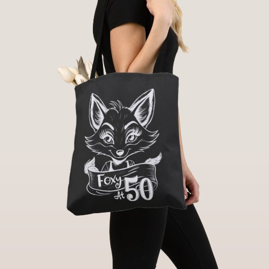 50e verjaardag, Foxy op 50, Fox / Vixen Black Whit Draagtas (Dichtbij)