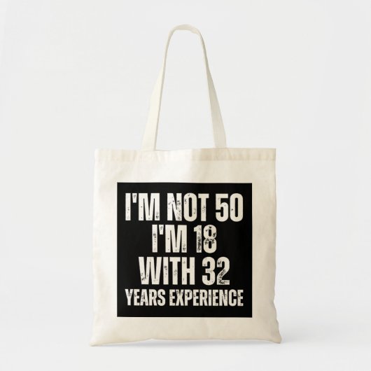 50e verjaardag Funny Tote Bag (Voorkant)
