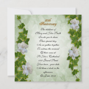 50e verjaardag gelofte vernieuwing klimop en garde kaart