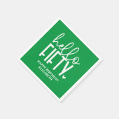 50e verjaardag gepersonaliseerd servet (Hoek)