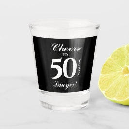 50e verjaardag gepersonaliseerd shot glas
