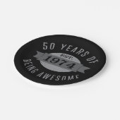 50e verjaardag Geweldige 1974 Papieren Bordje (Gekanteld)