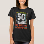 50e verjaardag Geweldige 50 jaar oude retro 6 T-shirt (Voorkant)