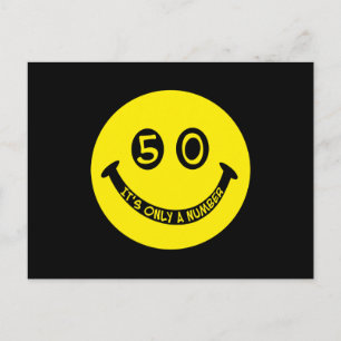 50e verjaardag Gezicht, Het is slechts een getal! Briefkaart
