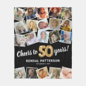 50e verjaardag Gift Multi Foto Fleece Deken (Voorkant)