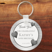 50e verjaardag Gift Silver Sleutelhanger (Voorkant)