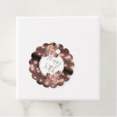 50e verjaardag gloeiende rustieke string verlichti bedankjes labels (In situ)