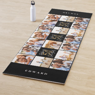 50e verjaardag goede gouden zwarte foto collage ch yogamat