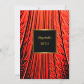 50e verjaardag Gold Black Red Kaart (Achterkant)