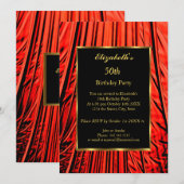 50e verjaardag Gold Black Red Kaart (Voorkant / Achterkant)