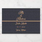 50e verjaardag Gold Name Mini Liquor Labels Likeurfles Etiket (Enkel label)