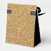 50e Verjaardag Goud Glitter Zwart Dank U Bedankdoosjes (Achterkant)