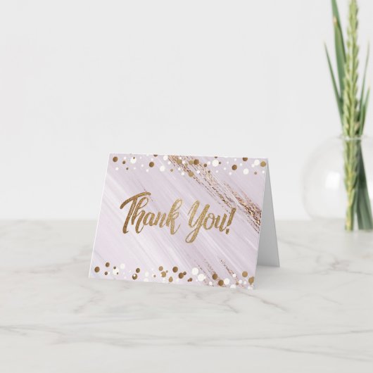 50e verjaardag gouden confetti bedankt (Voorkant)