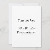 50e verjaardag, goudolie, uitnodiging (Achterkant)