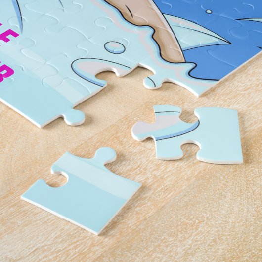 50e verjaardag grappige uitspraak Jigzaag Puzzle Legpuzzel (Zijkant)