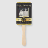 50e verjaardag, hand fan handwaaier (Achterkant)