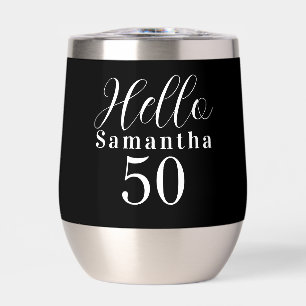 50e verjaardag Hello 50 zwart-wit feest