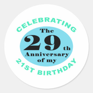50e verjaardag Humor Ronde Sticker