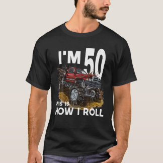 50e verjaardag jongen Monster Truck Ik ben 50 jaar T-shirt