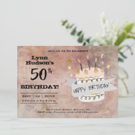 50e verjaardag, Jouw naam, uitnodiging