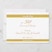 50e verjaardag/Jubileum Sla de datums op Save The Date (Voorkant)