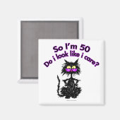 50e verjaardag kat magneet (Voorkant / Achterkant)