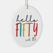 50e verjaardag keramisch ornament (Rechts)