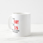 50e verjaardag koffiemok (Voorkant links)