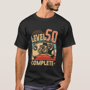 50e verjaardag LEVEL 50 COMPLEET 50 Jaar Retro T-shirt