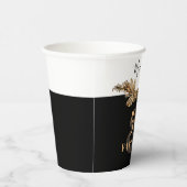 50e verjaardag Luxe Gouden Bloemen Elegant Klasse Papieren Bekers (Rechts)