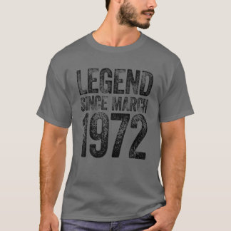 50e verjaardag maart geboren 50 jaar legend sinds t-shirt
