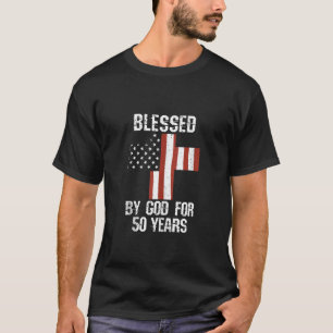50e verjaardag Man Vrouw door god gedurende 50 jaa T-shirt